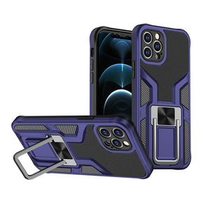 Apple iPhone 13 (6.1) Premium Hybrid Protector Case (with Magnetic Ring Stand) - Blue / Black