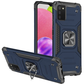 Samsung Galaxy A03s Robotic Hybrid Case (with Magnetic Ring Stand) - Blue