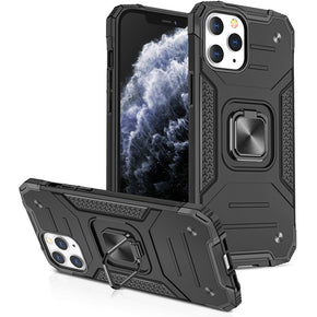 Apple iPhone 11 (6.1) Robust Hybrid Case (with Magnetic Ring Stand) - Black / Black