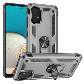 Samsung Galaxy A53 5G Hybrid Case (with Magnetic Ring Stand) - Silver