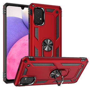 Samsung Galaxy A33 5G Hybrid Case (with Magnetic Ring Stand) - Red