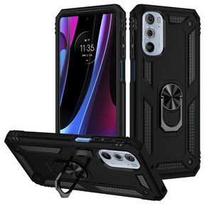 Motorola Edge Plus (2022) Hybrid Case (with Magnetic Ring Stand) - Black