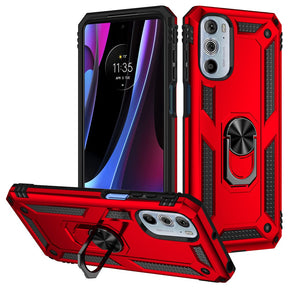 Motorola Edge Plus (2022) Hybrid Case (with Magnetic Ring Stand) - Red