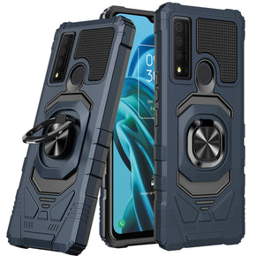 TCL 30XE 5G Robotic Hybrid Case (with Magnetic Ring Stand) - Blue