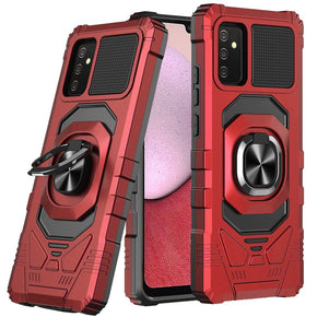Samsung Galaxy A14 5G Robotic Hybrid Case (with Magnetic Ring Stand) - Red