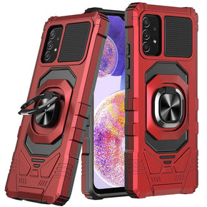 Samsung Galaxy A23 5G Robotic Hybrid Case (with Magnetic Ring Stand) - Red