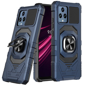 T-Mobile REVVL 6 Pro 5G Robotic Hybrid Case (with Magnetic Ring Stand) - Blue