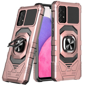 Samsung Galaxy A33 5G Robotic Hybrid Case (with Magnetic Ring Stand) - Rose Gold