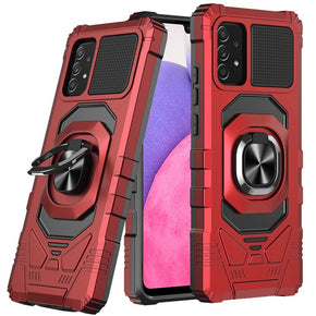 Samsung Galaxy A33 5G Robotic Hybrid Case (with Magnetic Ring Stand) - Red