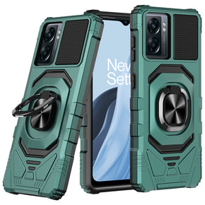 OnePlus Nord N300 5G Robotic Hybrid Case (with Magnetic Ring Stand) - Green