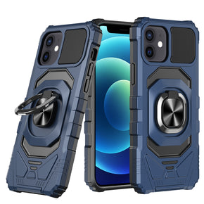 Apple iPhone 13 Pro Max (6.7) Robotic Hybrid Case (with Magnetic Ring Stand) - Blue