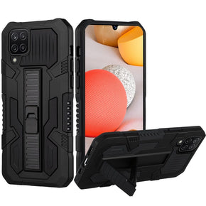 Samsung Galaxy A42 5G Rocker Kickstand Hybrid Case - Black/Black