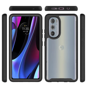 Motorola Edge Plus (2022) Strong Bumper Hybrid Case - Clear / Black