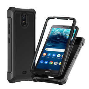 Nokia C200 Shell Matte Finish Hybrid Case - Black