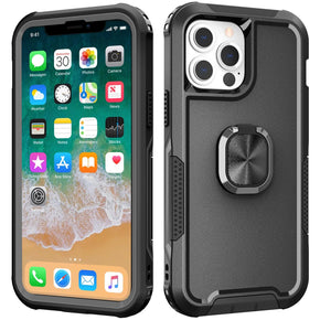 Apple iPhone 11 Pro Max (6.7) Superior 3-in-1 Hybrid Case (with Magnetic Ring Stand) - Black