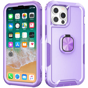 Apple iPhone 11 (6.1) Superior 3-in-1 Hybrid Case (with Magnetic Ring Stand) - Purple