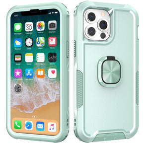 Apple iPhone 11 (6.1) Superior 3-in-1 Hybrid Case (with Magnetic Ring Stand) - Teal