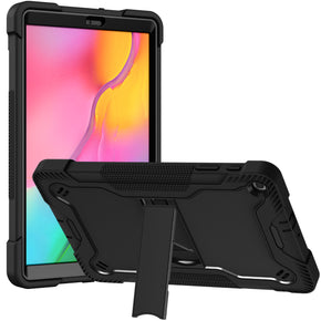 Samsung Galaxy Tab A 10.1 (2019)(T510) Tough Hybrid Case (w/ Kickstand) - Black/Black