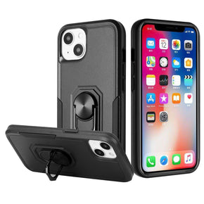 Apple iPhone 14 Pro Max (6.7) Tough Hybrid Case (with Magnetic Ring Stand) - Black