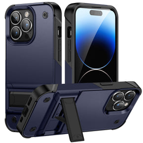 Apple iPhone 14 Pro (6.1) Thunder Hybrid Case (with Kickstand) - Blue