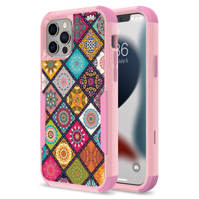 Apple iPhone 13 Pro Max (6.7) Tough Hybrid Case  - Colorful Mandala