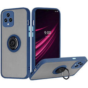 T-Mobile REVVL 6 5G Smoke Hybrid Case (with Magnetic Ring Stand) - Blue