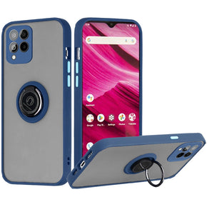 T-Mobile REVVL 6 Pro 5G Smoke Hybrid Case (with Magnetic Ring Stand) - Blue