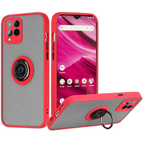 T-Mobile REVVL 6 Pro 5G Smoke Hybrid Case (with Magnetic Ring Stand) - Red
