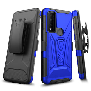 TCL 30 XE 5G Holster Clip Combo Case (with Kickstand) - Blue