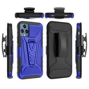 T-Mobile REVVL 6 5G Holster Clip Combo Case (with Kickstand) - Blue