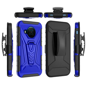 Nokia X100 Holster Clip Combo Case (with Kickstand) - Blue / Black