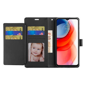 Motorola Moto G Play (2021) Trifold Wallet Case (with Lanyard)