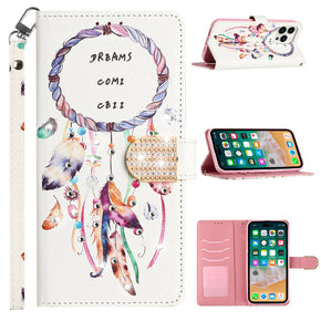 Samsung Galaxy S23 Plus Diamond Bling Wallet Cover (with Lanyard) - Dreams Come True