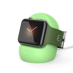 Apple Watch 38mm / 40mm / 42mm / 44mm Silicone Charging Stand Dock - Lime Green