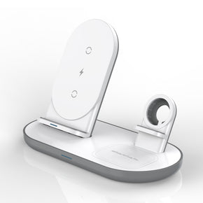 MyBat Pro 3-in-1 Wireless Charging Station - White