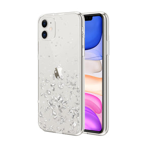 Apple iPhone 11 (6.1) Refine Series Electroplated TPU Case - Silver Stars