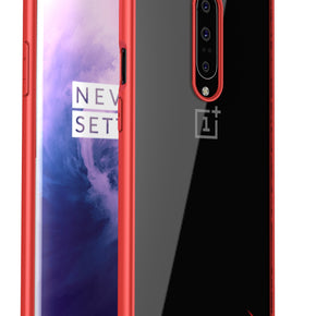 OnePlus 7 Pro REFINE Series Slim Case - Clear / Red