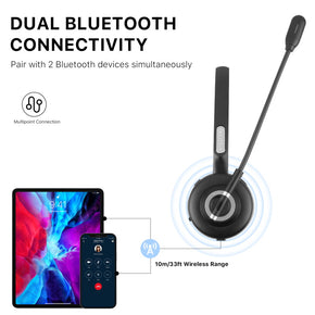 MyBat Pro Eztalk Bluetooth Headset with Noise Cancelling Microphone - Black