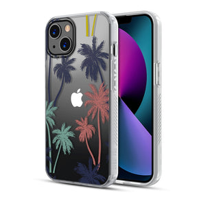 Apple iPhone 13 mini (5.4) Mood Series Design Case - Pastel Palm Trees