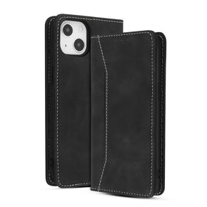 Apple iPhone 13 mini (5.4) Executive Series Wallet Case (w/ Magnetic Folio Closure) - Black