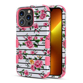 Apple iPhone 13 Pro (6.1) TUFF Series Design Hybrid Case - Fresh Pink Roses