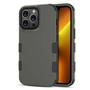 Apple iPhone 13 Pro (6.1) TUFF Series Hybrid Case - Rubberized Copper Grey / Black