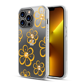 Apple iPhone 13 Pro (6.1) Mood Series Diamond Design Case - Golden