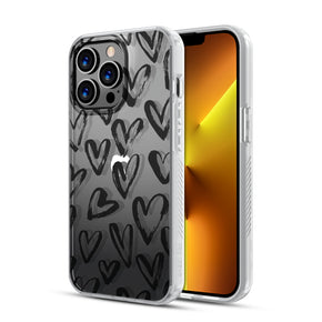 Apple iPhone 13 Pro (6.1) Mood Series Design Case - Black Hearts