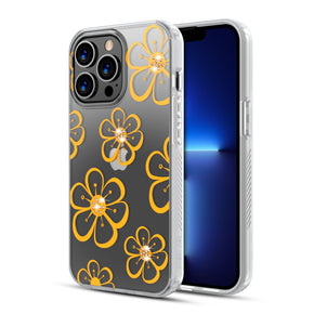 Apple iPhone 13 Pro Max (6.7) Mood Series Diamond Design Case - Golden