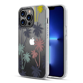 Apple iPhone 13 Pro Max (6.7) Mood Series Design Case - Pastel Palm Trees