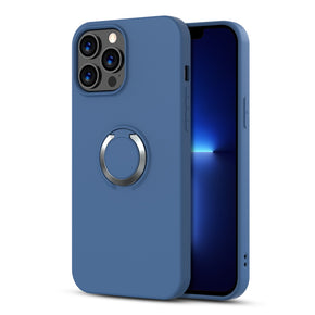 Apple iPhone 13 Pro Max (6.7) Halo Series TPU Case (with Magnetic Ring Stand) - Blue