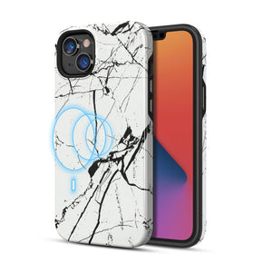 Apple iPhone 14 (6.1) Fuse Series Magsafe Case - Cracked Marble