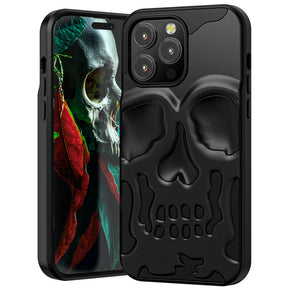 Apple iPhone 14 Pro (6.1) Skullcap Hybrid Protector Cover - Jet Black / Black