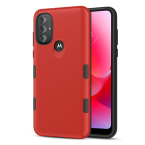 Motorola Moto G Power (2022) TUFF Subs Series Hybrid Case - Red / Black